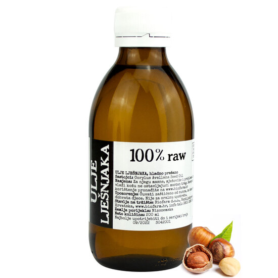 Hazelnootolie 100% Raw (200 ml)