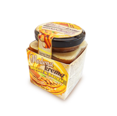 Honingcr&egrave;me &ndash; Amandel/Pralin&eacute; Nougat, 200g
