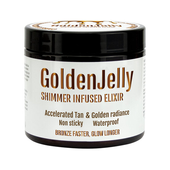 Versnelde bruiningsgel met glitter (200ml)