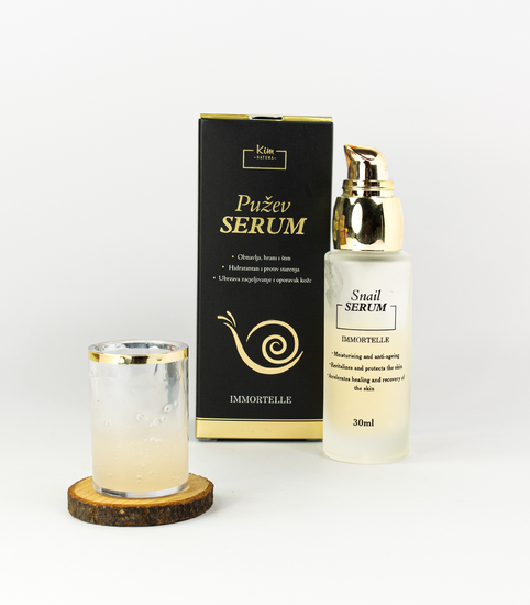 Kim Natura &ndash; Pužev Serum met Slakkenslijm &amp; Hyaluron (30 ml)