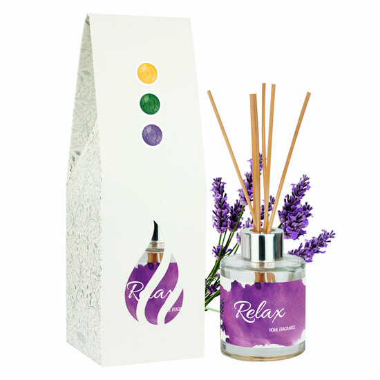 Relax Lavendel &ndash; Geurstokjes Diffuser (100 ml)