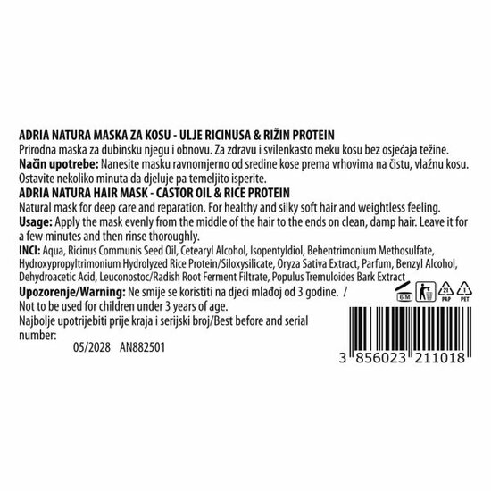 Masker voor het Haar &ndash; 100 ml