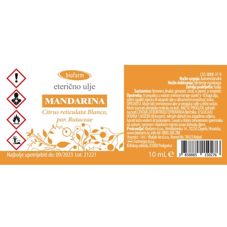 Etherische olie Mandarijn (10 ml)