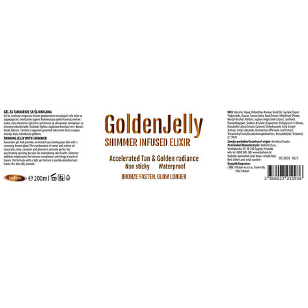 Golden - Versnelde bruiningsgel met glitter (200ml)